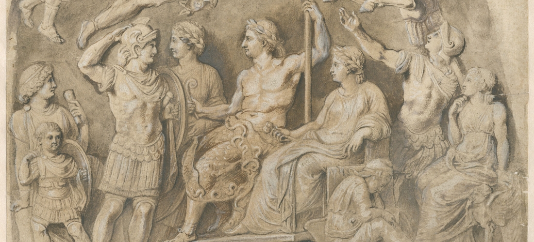 Peter Paul Rubens, De Gemma Tiberiana, "De Apotheose van Germanicus", ca. 1622. Museum Plantin-Moretus (collectie Prentenkabinet), Antwerpen - UNESCO Werelderfgoed, inv. PK.OT.00109 *